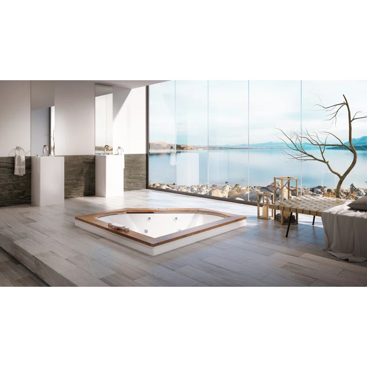 Fuzion® 65.75" Corner Acrylic Combination Bathtub