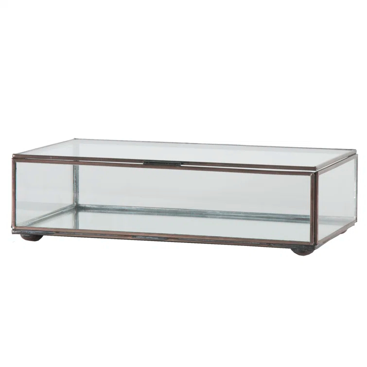 Worlds Away Box Glass Decorative Box