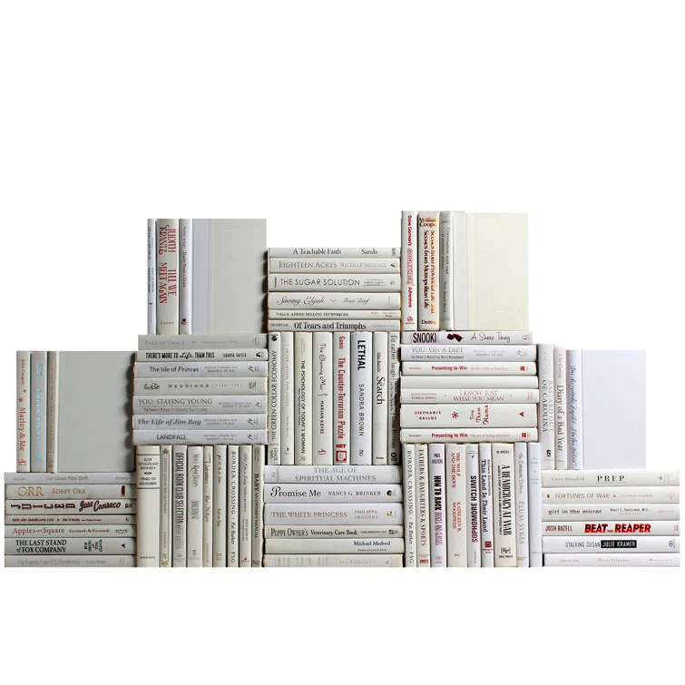 Booth & Williams Modern Snowfall Book Wall