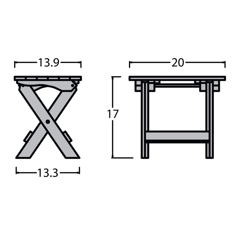 Prattsville Rectangular Outdoor Side Table