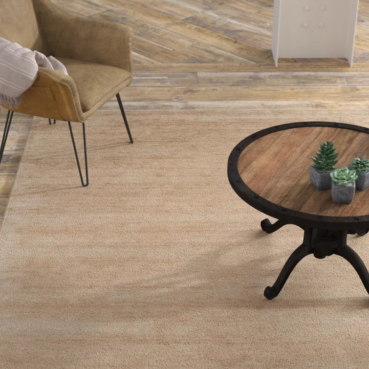 Jessup Hand Loomed 80% Art Silk And 20% Cotton Solid Color Rug