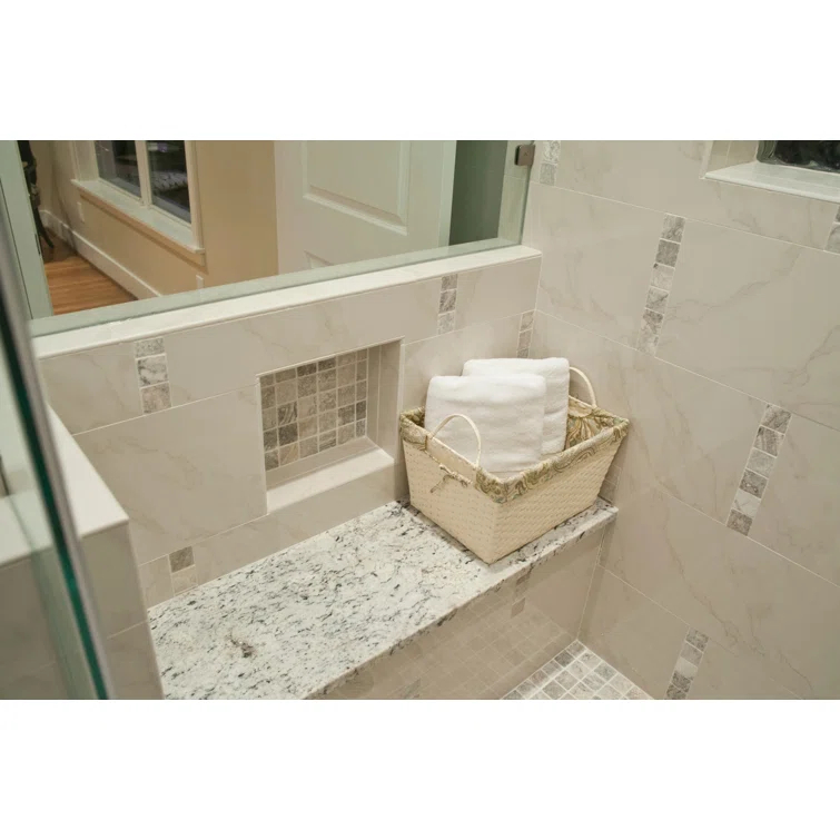 Crema Marfil 18" x 18" Marble Look Wall & Floor Tile