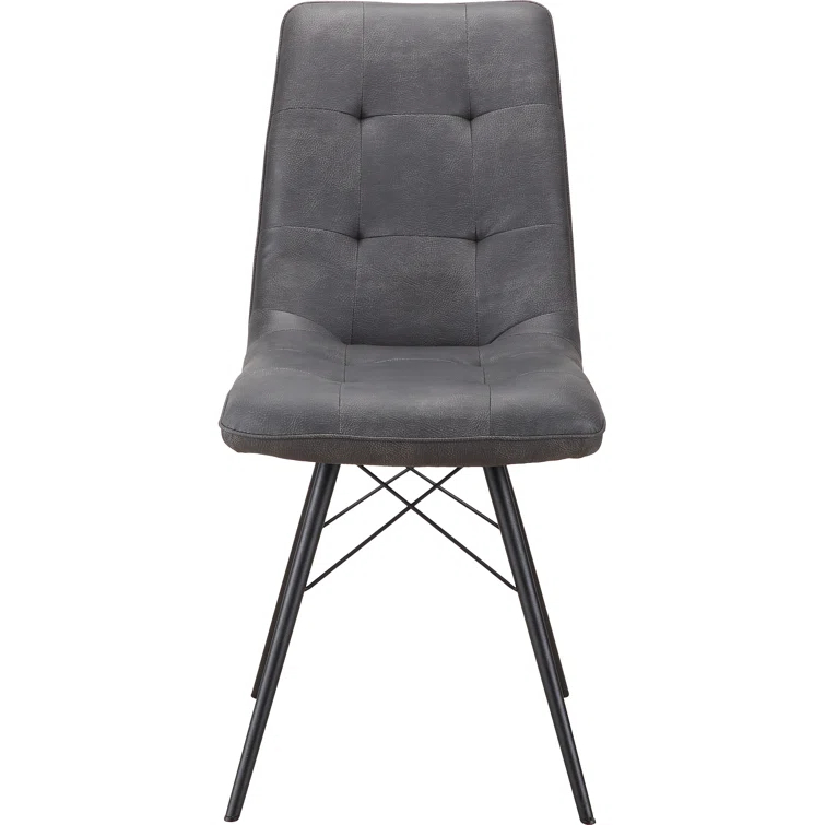Helman 19'' H Tufted Polyurethane Upholstered Side Chair