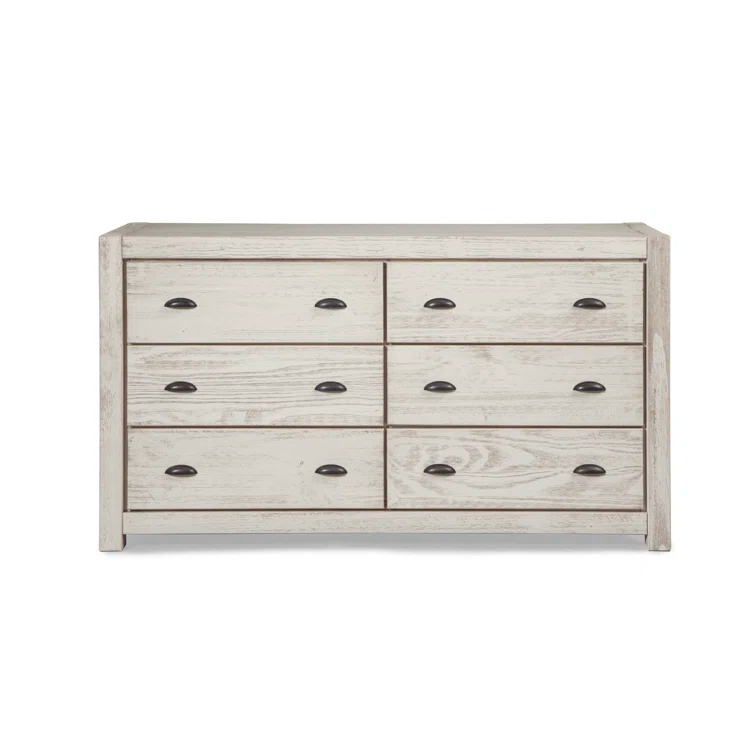 Montauk Solid Wood 59.5'' W 6 - Drawer Dresser
