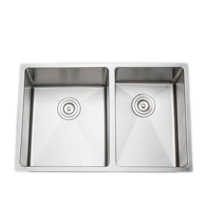 Wells Sinkware CSU3020-97 Chef's Series 30'' L Undermount Double Bowl Stainless Steel Kitchen Sink