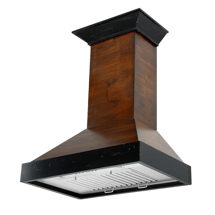 ZLINE ZLINE 30 in. Convertible Vent Wooden Wall Mount Range Hood in Antigua & Walnut KBAR-30