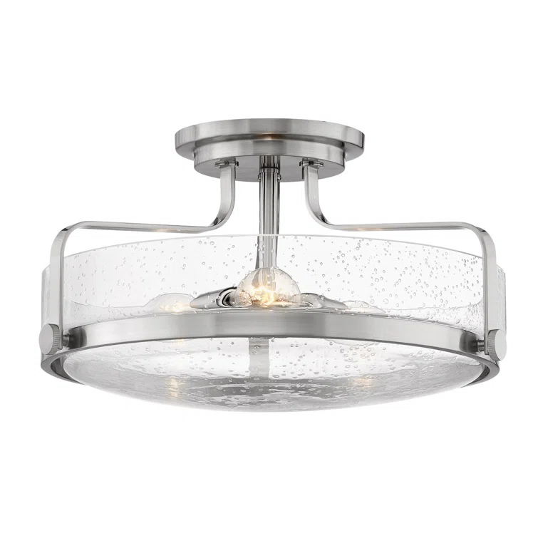 Harper 3-Light Semi-Flush Mount Retro Ceiling Light