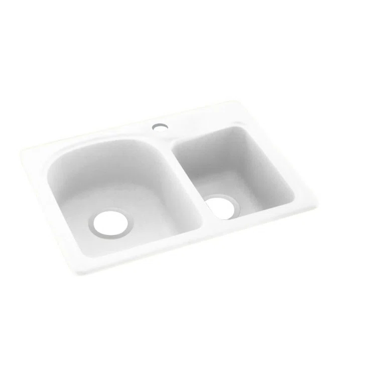 25'' L Drop-In Double Bowl Swanstone Kitchen Sink