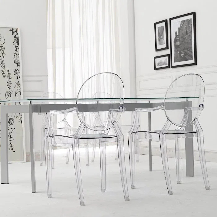Louis Ghost Outdoor Stacking Dining Armchair