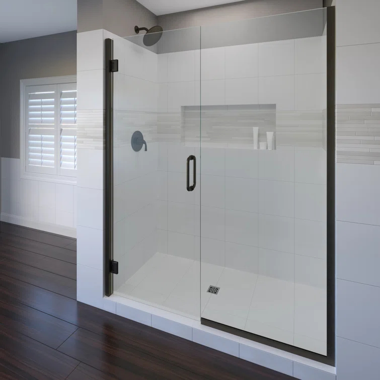 Coppia 46.06" W x 76" H Frameless Shower Door