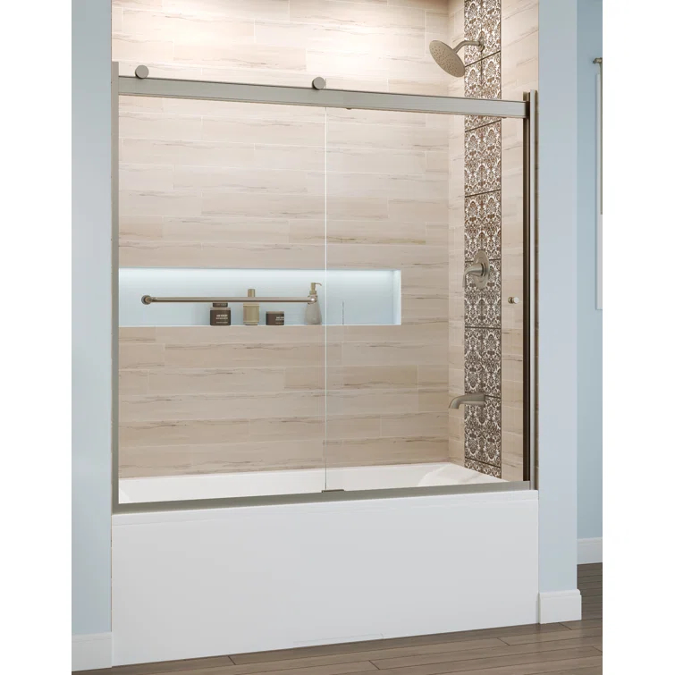 Rotolo 60" W x 57" H Semi-Frameless Tub Door