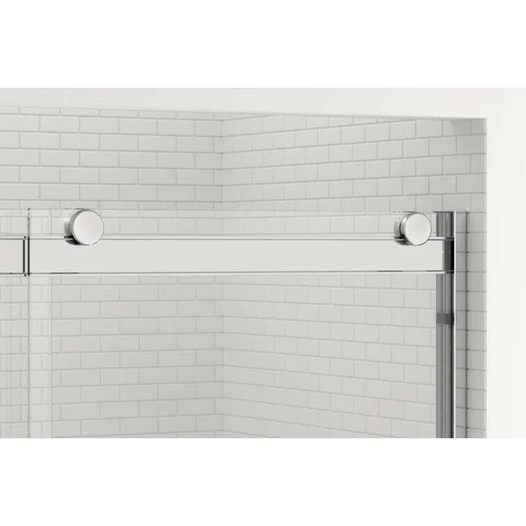 Rotolo 44" W X 76" H Bypass Semi-Frameless Shower Door
