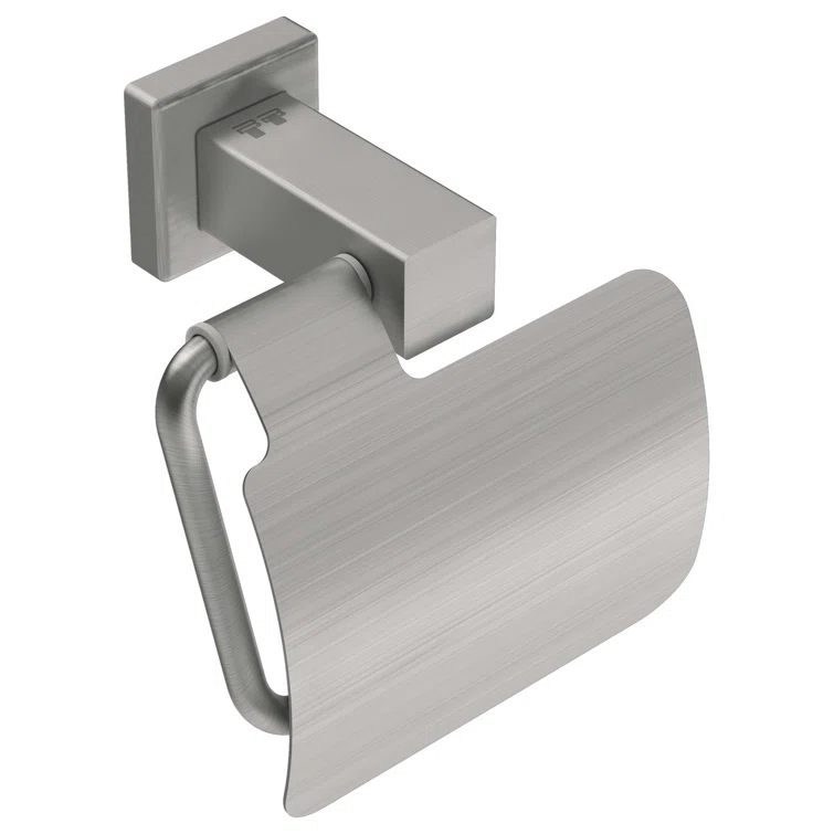 Brushed Stainless Steel Contemporary Wall Mount Toilet Paper Holder