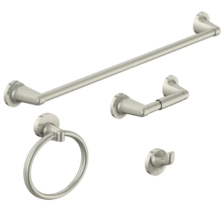 Alta Bay 4-Piece Bathroom Hardware Accessory Kit in Polished Chrome