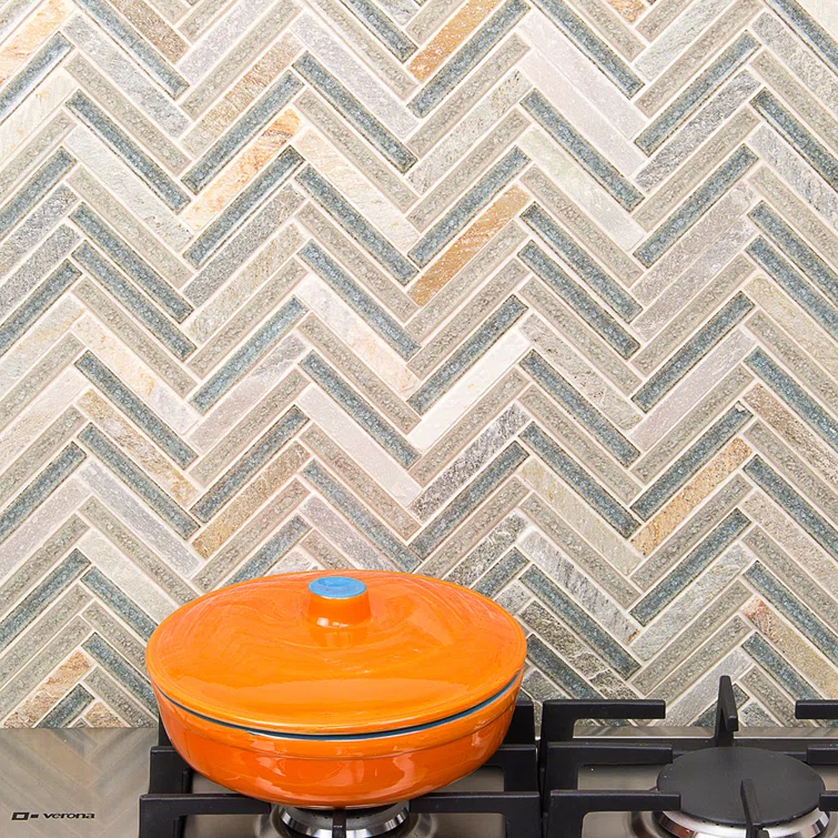Roman 0.56" x 4" Marble Herringbone Mosaic Wall Tile