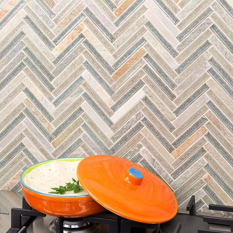 Roman 0.56" x 4" Marble Herringbone Mosaic Wall Tile