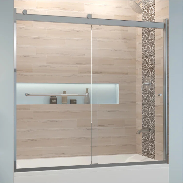 Rotolo 60" W x 57" H Semi-Frameless Tub Door