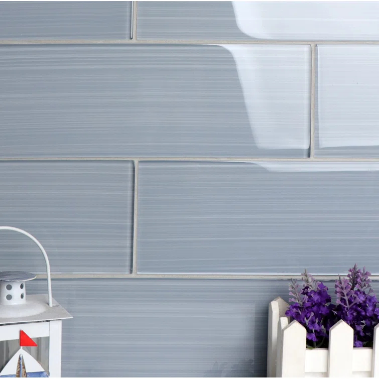 Premium Hand Painted 4" x 12" Straight Edge Glass Subway Tile