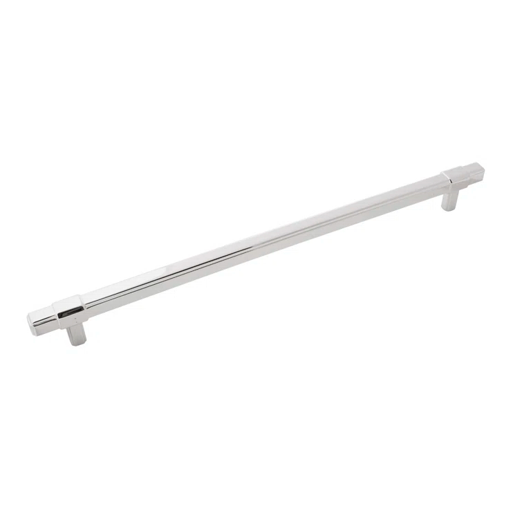 Monroe 12-inch Matte Black Chrome Bar Handle Pull