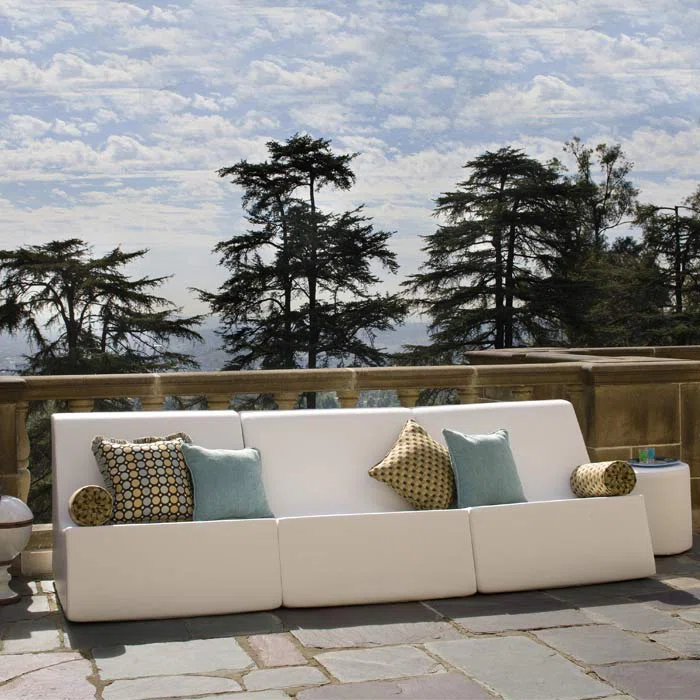 Check Premium All-Weather Wicker Outdoor Armless Lounge Chair