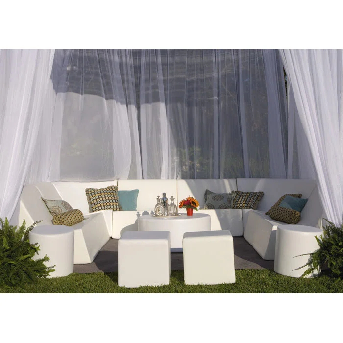 Check Premium All-Weather Wicker Outdoor Armless Lounge Chair