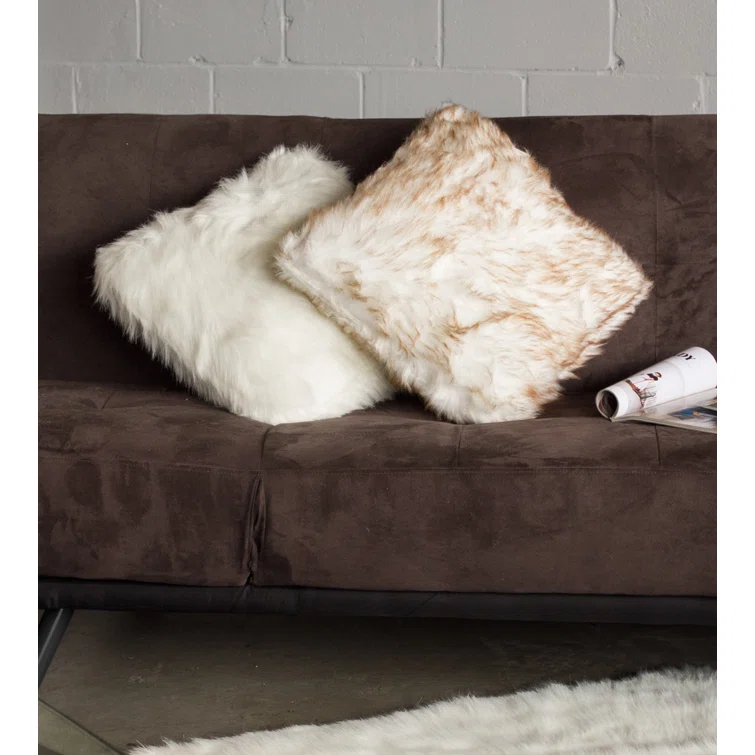 Belton Animal Print Faux Fur Throw Pillow (Set of 2)