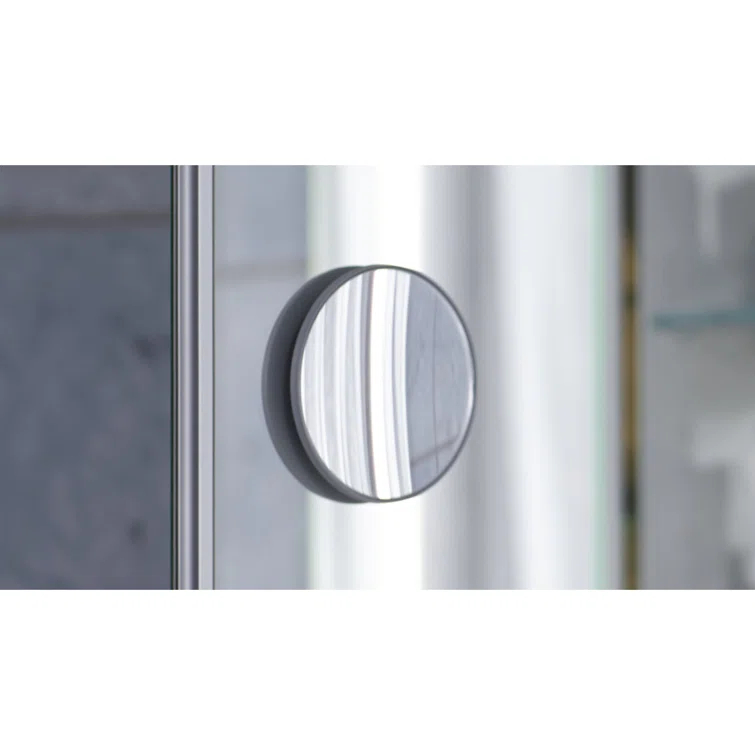 AiO Recessed Frameless Medicine Cabinet with 6 Adjustable Shelves and LED Lighting