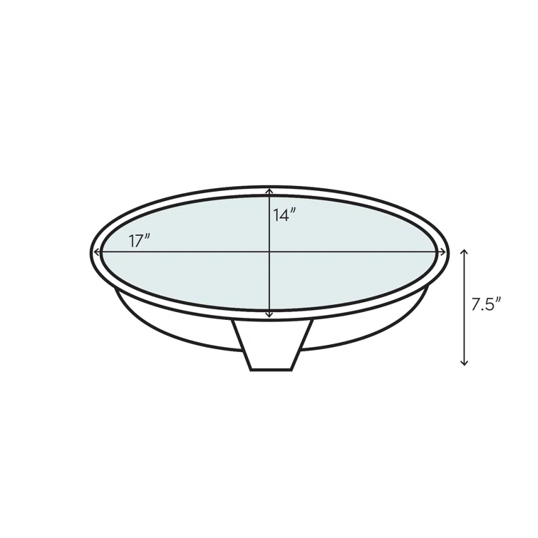 Caxton® Ceramic Oval Undermount Bathroom Sink with Overflow