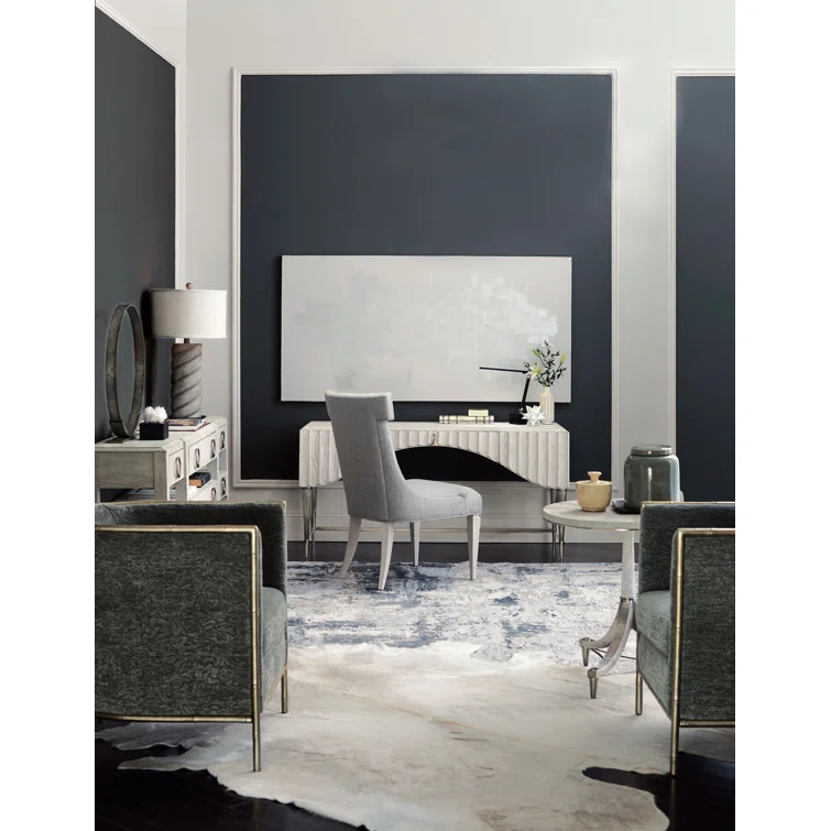 Domaine Blanc Upholstered Side Chair in Gray