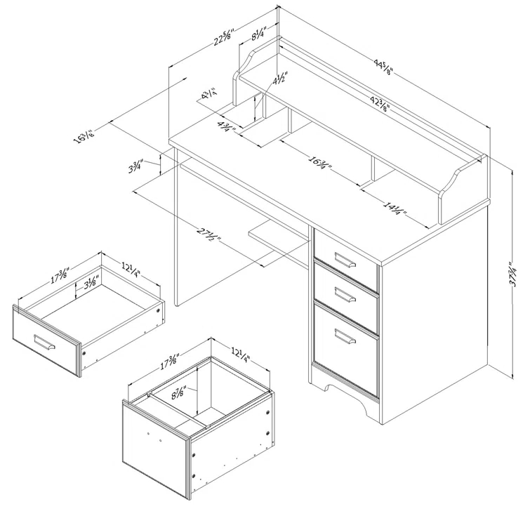 Versa Desk with Hutch