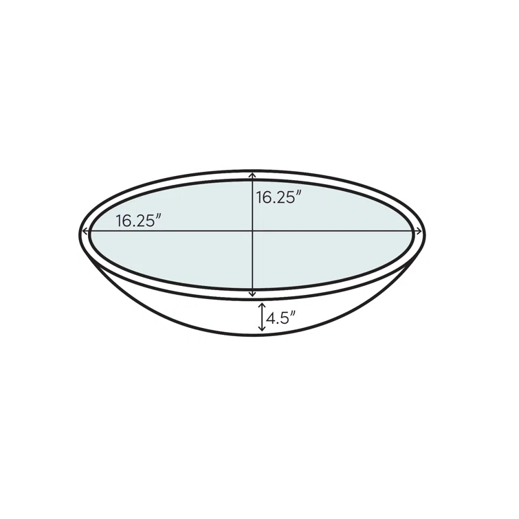 Dawn USA 16.25'' Glass Circular Bathroom Sink