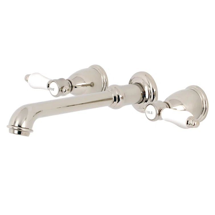 Kingston Brass KS7026BPL Kingston Brass Bel-Air Two-Handle 3-Hole Wall Mount Roman Tub Faucet