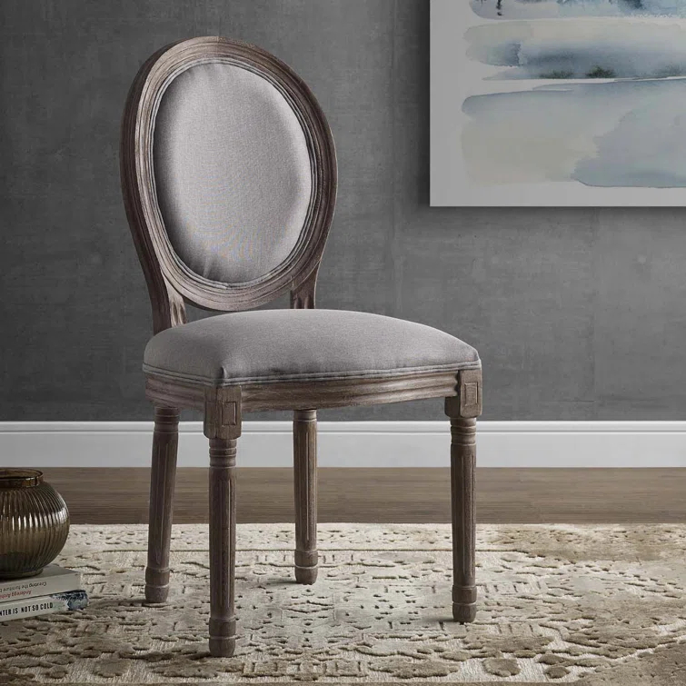 Modway Emanate Vintage French Upholstered Fabric Dining Side Chair