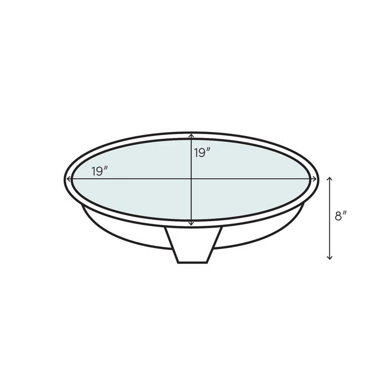 Sterling by Kohler 441908-0 Modesto Ceramic Circular Drop-In Bathroom Sink