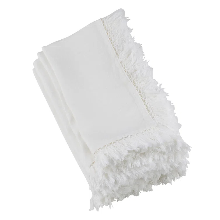 Refined Rustic Fringe Edge 20" Napkin (Set of 4)