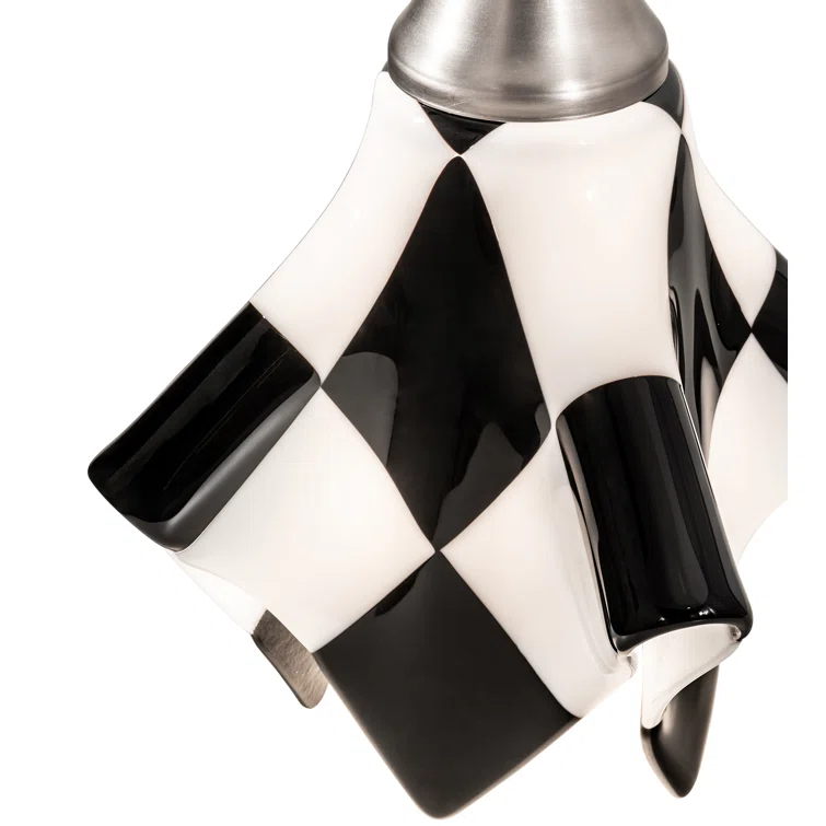 Metro Fusion 1 - Light Black/Silver Unique/Statement Pendant