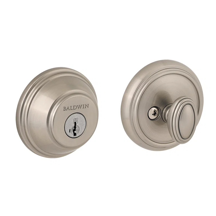Baldwin Prestige 380 Round Single Cylinder Deadbolt Featuring SmartKey® Security
