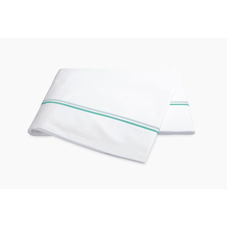 Twin White Cotton Embroidered Percale Sheet Set