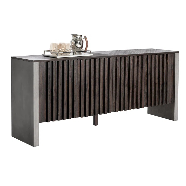 Elegant Rustic 78.5'' Sideboard with Retro Flair