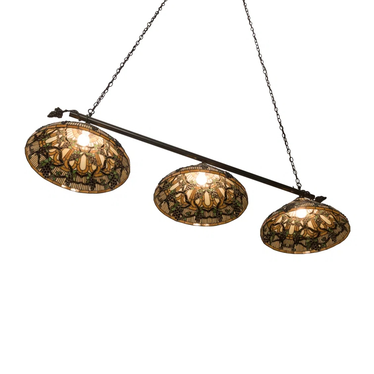 Jeweled Grape 3 - Light Timeless Bronze Kitchen Island Pendant