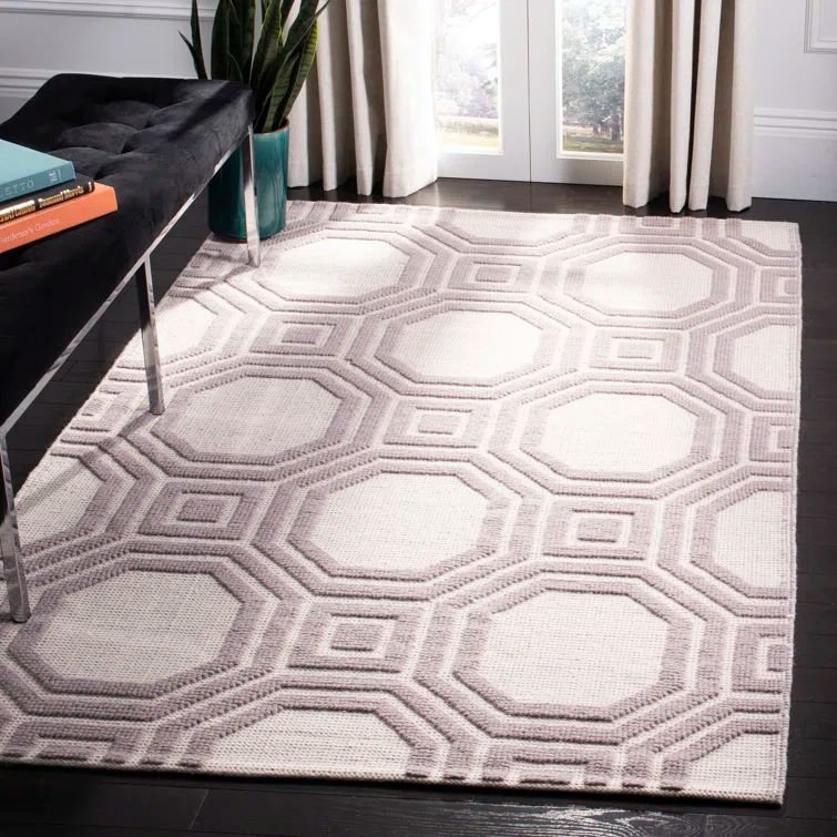 Martha Stewart Puzzle Hand Woven Wool Geometric Rug