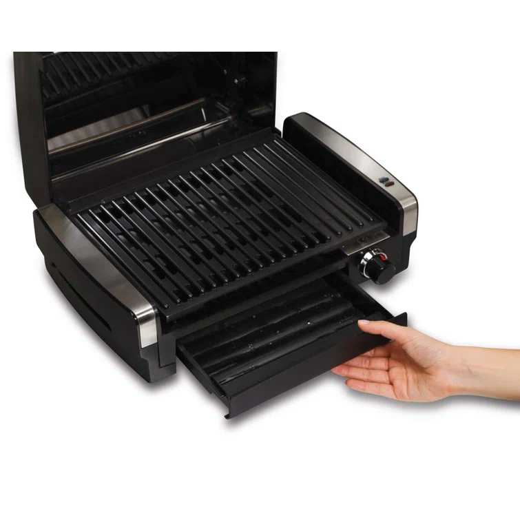 Hamilton Beach Hamilton Beach® Electric Indoor Searing Grill with Removable Non-Stick Grate, Viewing Window & Adjustable Temperature Control to 450°F, 118 sq. in. Surface Serves 6