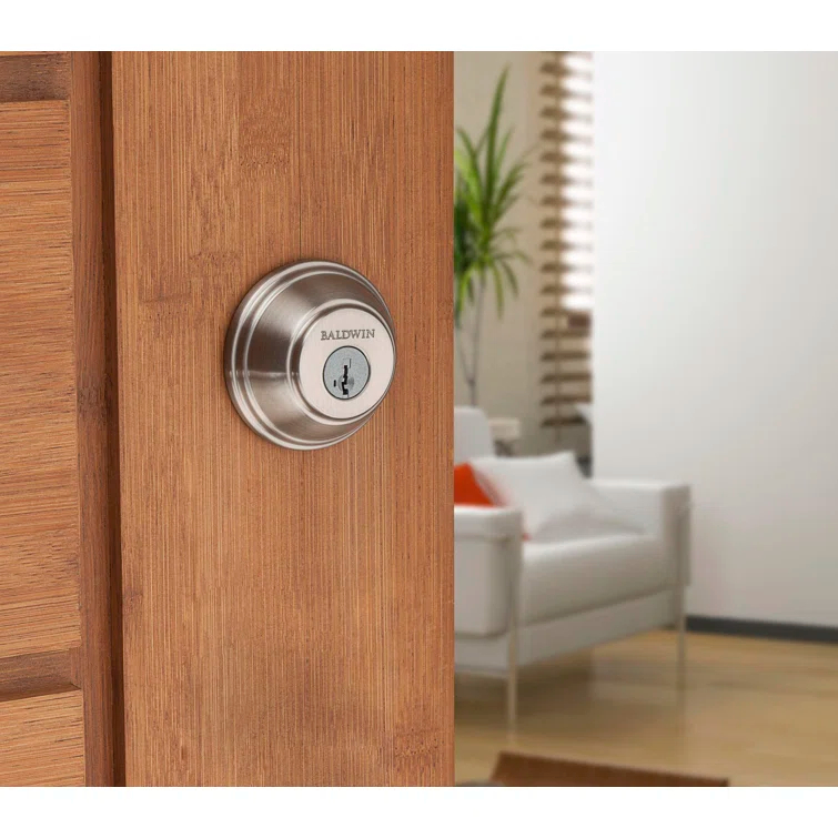 Baldwin Prestige 380 Round Single Cylinder Deadbolt Featuring SmartKey® Security