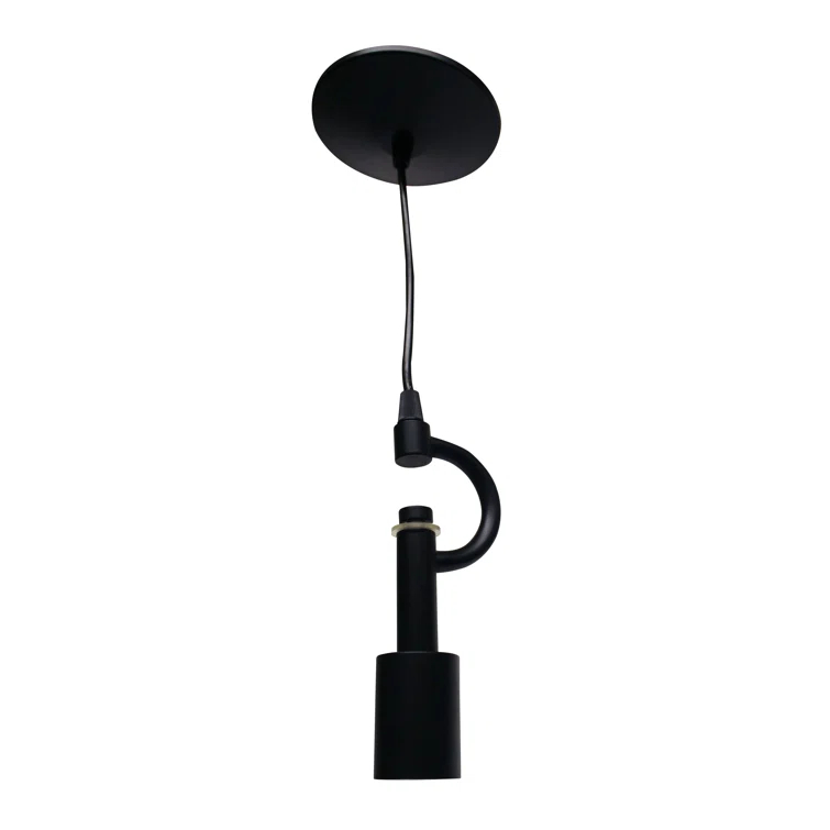 Cloth & Wire Satin Black Pendant Light Fixture for 3 Lights with Fabric Cord for Home Lightning