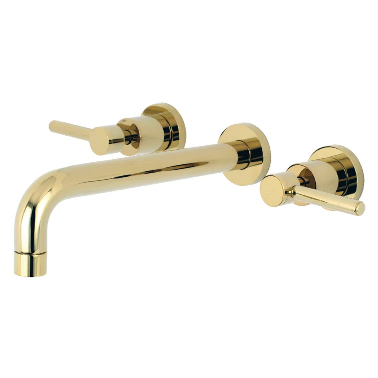 Kingston Brass Concord Two-Handle 3-Hole Wall Mount Roman Tub Faucet