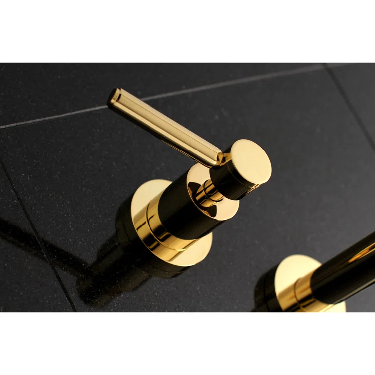 Kingston Brass Concord Two-Handle 3-Hole Wall Mount Roman Tub Faucet