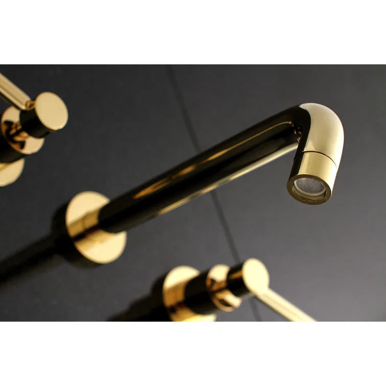 Kingston Brass Concord Two-Handle 3-Hole Wall Mount Roman Tub Faucet