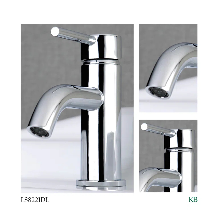 Kingston Brass Concord Single-Handle 1-Hole Deck Mount Bathroom Faucet with Push Pop-Up