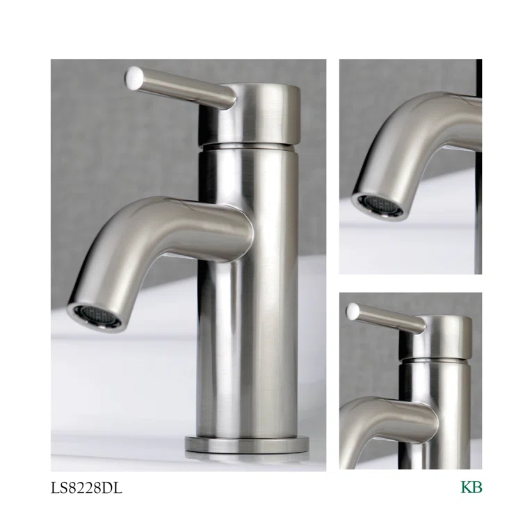 Kingston Brass Concord Single-Handle 1-Hole Deck Mount Bathroom Faucet with Push Pop-Up