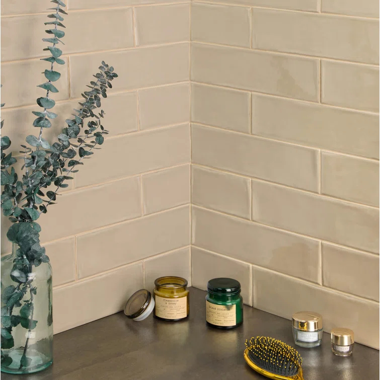 Midland 3'' W x 12'' L Polished Ceramic Subway Tile (5.38 sq. ft. / box)